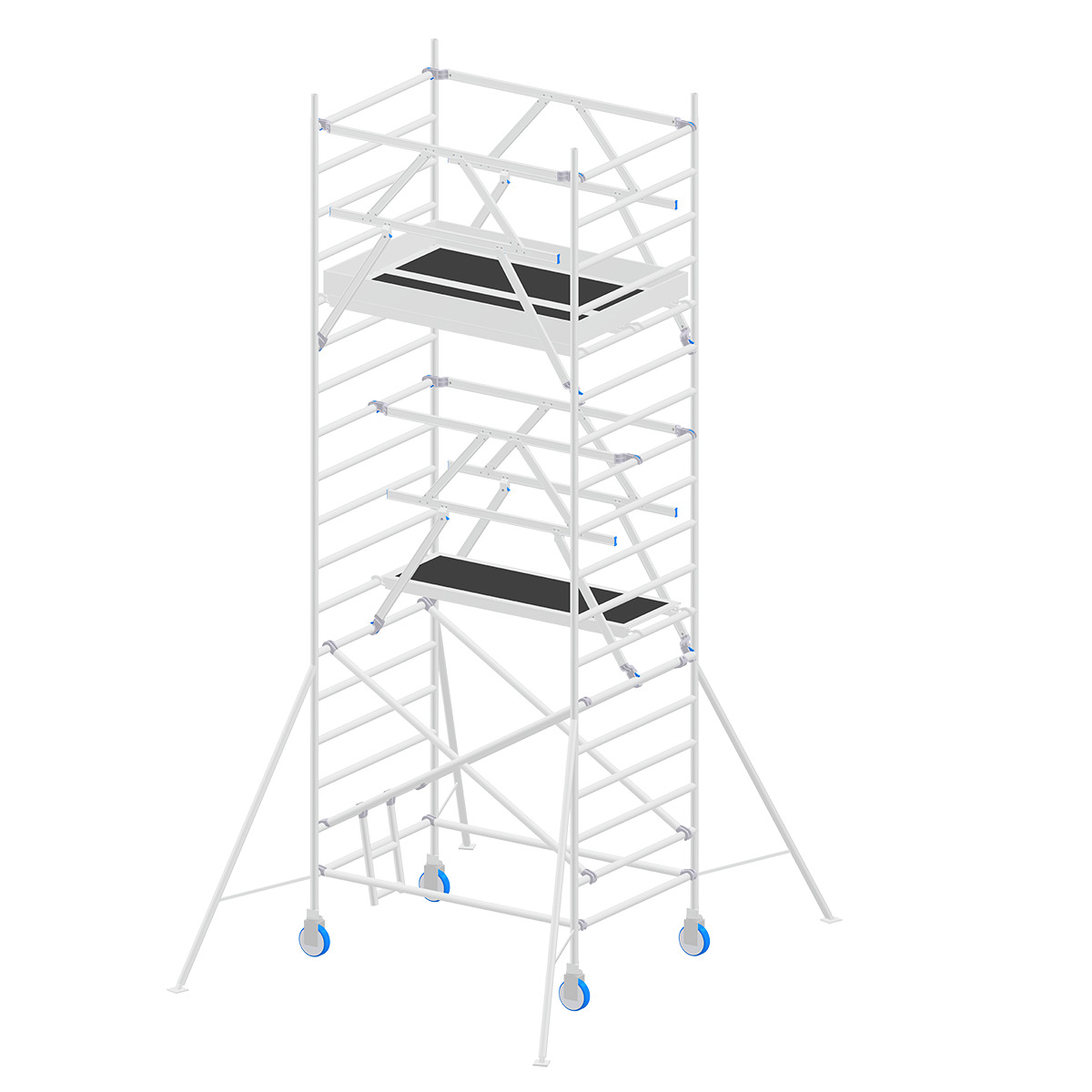 Echafaudage à roulettes 1,20M/2,50M/H MAX 6M